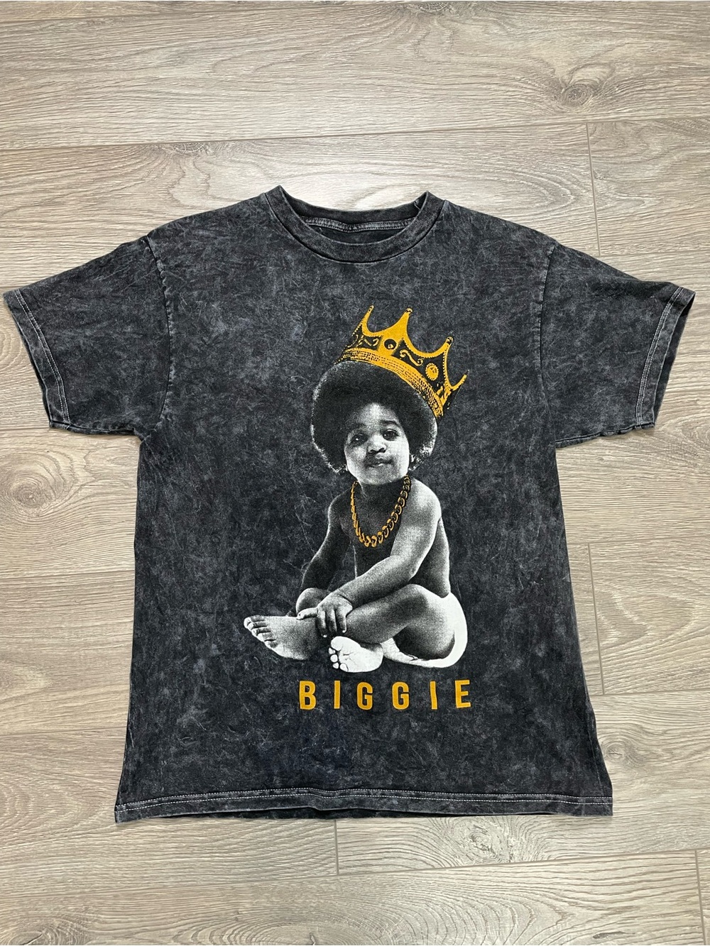 The Notorious BIG‎ Shirt Medium Acid Wash Biggie Smalls Baby Crown Tee